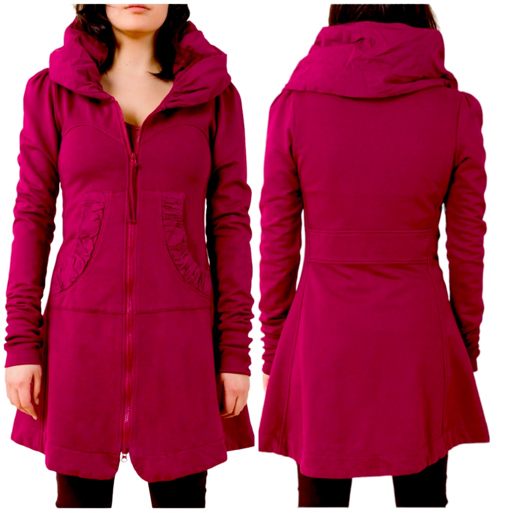 Prairie Underground - Long Cloak Hoodie In A Rust Color. Size Xs